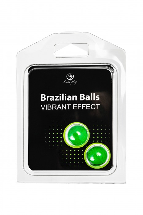 Набор из 2 шариков с массажным маслом Brazilian Balls с эффектом вибрации - Secret Play - купить с доставкой в Камышине