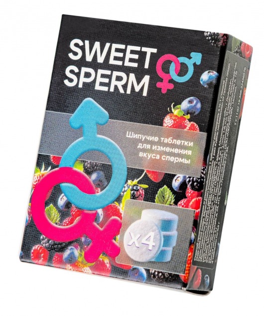 Шипучие таблетки для мужчин Sweet Sperm для изменения вкуса спермы (4 шт. по 0,5 гр.) - Капиталпродукт - купить с доставкой в Камышине