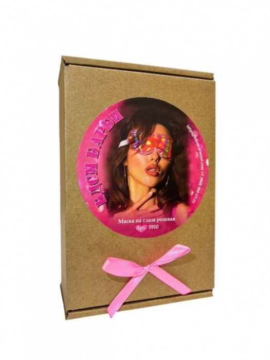 Розовая маска на глаза «БДСМ Барби» - БДСМ Арсенал - купить с доставкой в Камышине