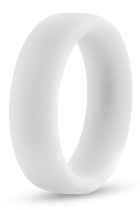 Белое люминесцентное эрекционное кольцо Silicone Glo Cock Ring - Blush Novelties - в Камышине купить с доставкой