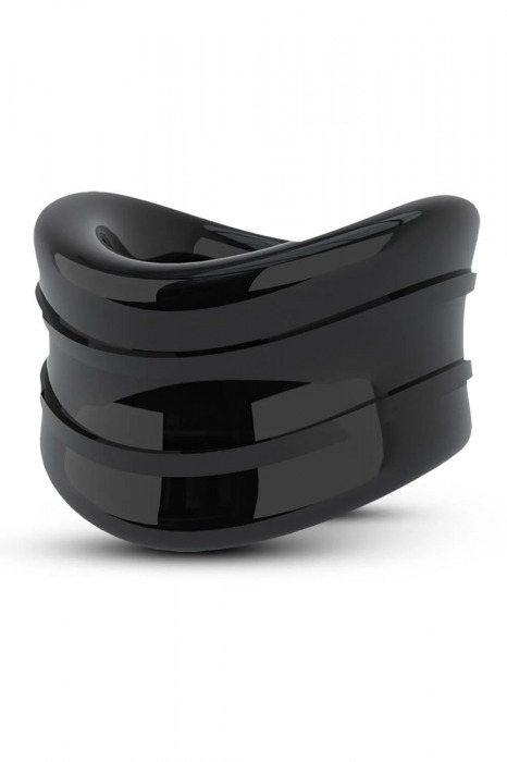 Черное эрекционное кольцо на мошонку Beef Ball Stretcher Snug - Blush Novelties - в Камышине купить с доставкой