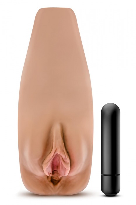 Маструбатор-вагина с вибрацией Soft   Wet Renata Realistic Tan Masturbator - Blush Novelties - в Камышине купить с доставкой