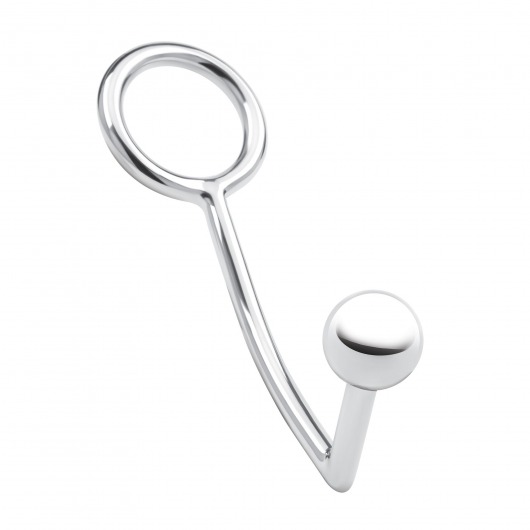Кольцо на пенис с анальным стимулятором Stainless Steel Anal Hook   Cock Ring - BlueLine - в Камышине купить с доставкой