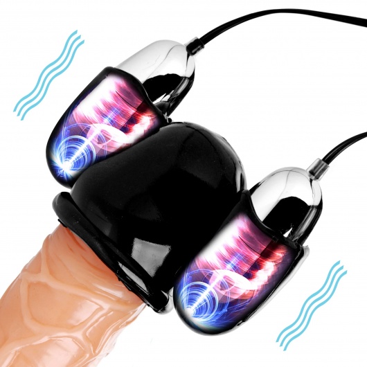 Черная стимулирующая насадка для головки полового члена Multi Speed Vibrating Penis Head Teaser - XR Brands - в Камышине купить с доставкой