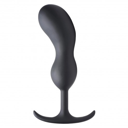 Черный массажер простаты с утяжелителями Premium Silicone Weighted Prostate Plug XL - 20,8 см. - XR Brands - в Камышине купить с доставкой