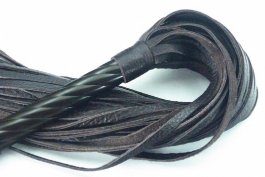 Длинная плеть с рукоятью цвета шоколада - 66 см. - БДСМ Арсенал - купить с доставкой в Камышине