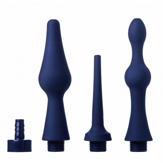 Набор из 3 универсальных насадок для анального душа Universal 3 Piece Silicone Enema Attachment Set - XR Brands - купить с доставкой в Камышине