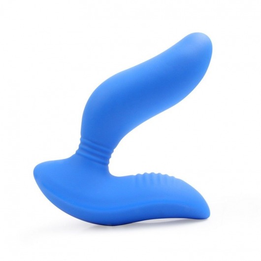 Синий вибромассажер простаты 3,5’’ Curve P-spot Massager - 12 см. - Erokay - в Камышине купить с доставкой