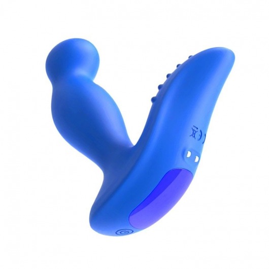 Синий вибромассажер простаты 3,5’’ Remote Control P-spot Massager - 12,5 см. - Erokay - в Камышине купить с доставкой