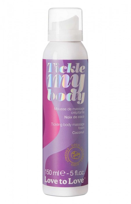 Массажная хрустящая пенка Tickle My Body Coconut с ароматом кокоса - 150 мл. - Love to Love - купить с доставкой в Камышине