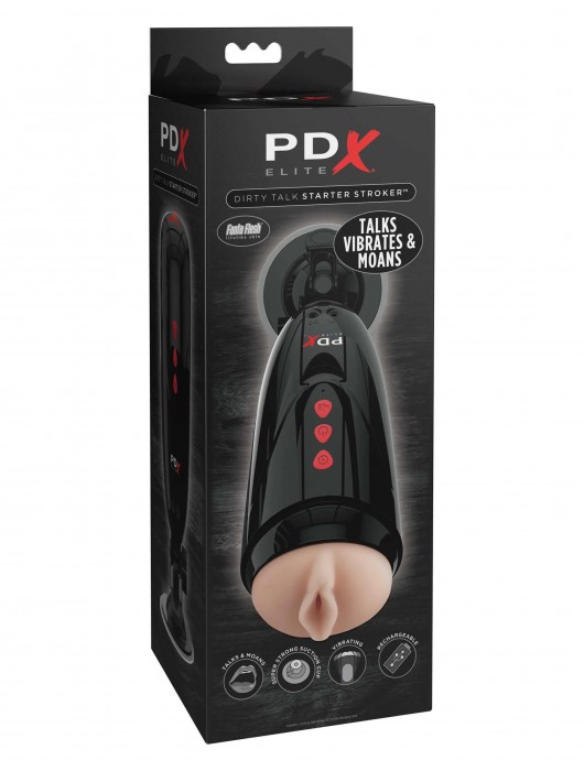 Мастурбатор-вагина с вибрацией Dirty Talk Starter Stroker - Pipedream - в Камышине купить с доставкой