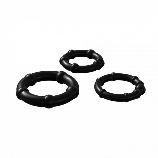 Набор из 3 черных эрекционных колец Babooom Ring Set - Adrien Lastic - в Камышине купить с доставкой