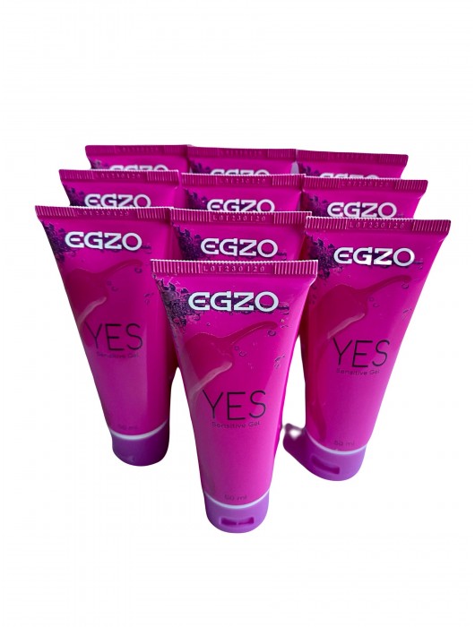 Набор из 10 согревающих лубрикантов на водной основе Egzo Yes (по 50 мл.) - EGZO - купить с доставкой в Камышине