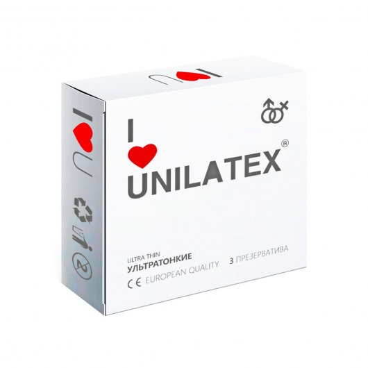 Ультратонкие презервативы Unilatex Ultra Thin - 3 шт. - Unilatex - купить с доставкой в Камышине