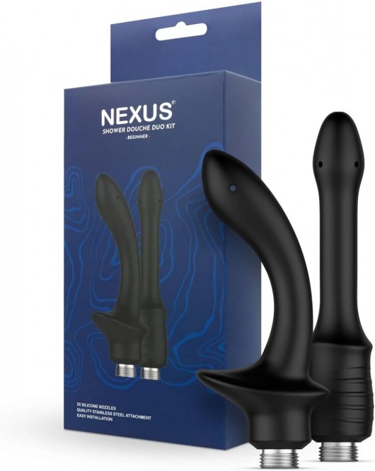 Набор из 2 насадок для анального душа Shower Douche Duo Kit Beginner - Nexus Range - купить с доставкой в Камышине