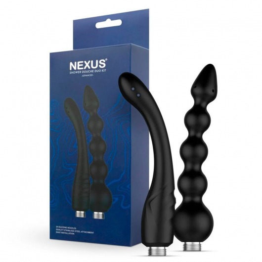 Набор из 2 насадок для анального душа Shower Douche Duo Kit - Nexus Range - купить с доставкой в Камышине