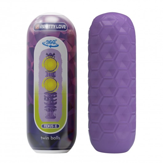 Фиолетовый мастурбатор Venus-X Twin balls - Baile - в Камышине купить с доставкой