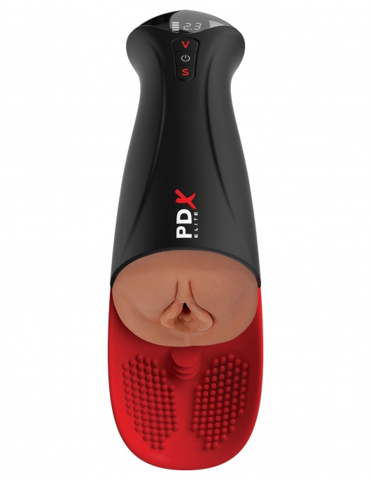 Мастурбатор-вагина в колбе с вибрацией Fuck-O-Matic Pro XL - Pipedream - в Камышине купить с доставкой