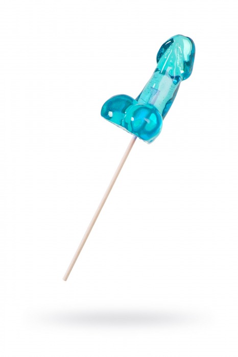 Голубой леденец в форме члена со вкусом блю кюрасао - 80 гр. - Sosuчki - купить с доставкой в Камышине