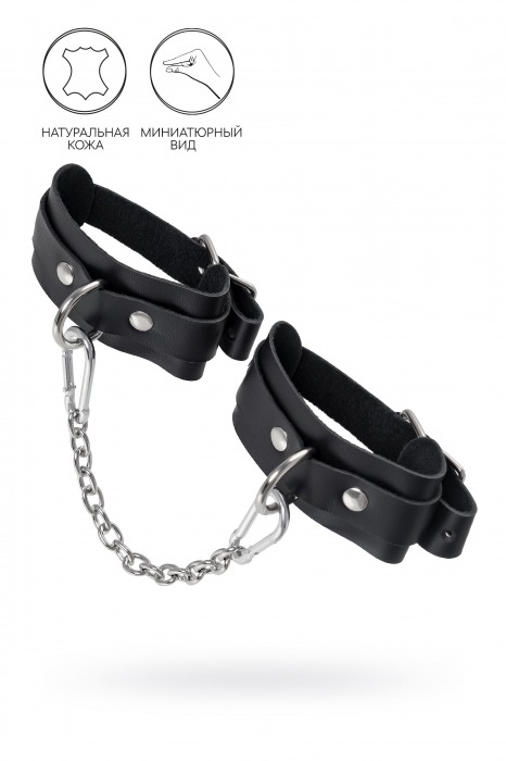 Черные мини-оковы со скруглёнными углами - Pecado - купить с доставкой в Камышине