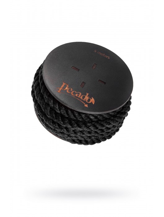 Черная веревка для шибари на катушке - 5 м. - Pecado - купить с доставкой в Камышине