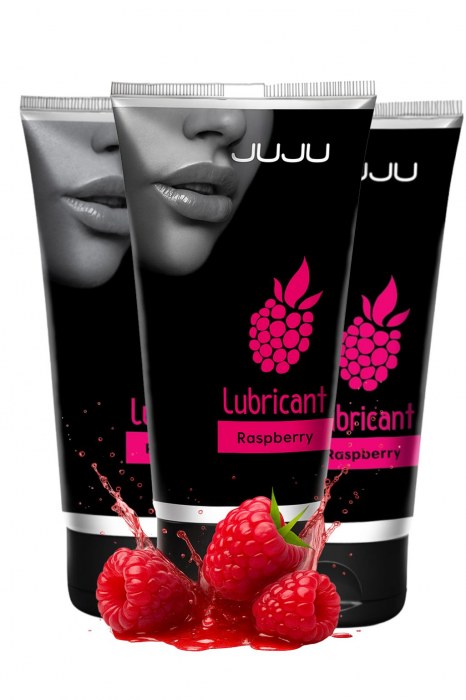 Набор из 3 съедобных лубрикантов JUJU со вкусом малины - JuJu - купить с доставкой в Камышине