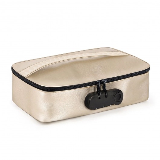 Золотистая сумочка для хранения игрушек Discreet Box - Dorcel - купить с доставкой в Камышине