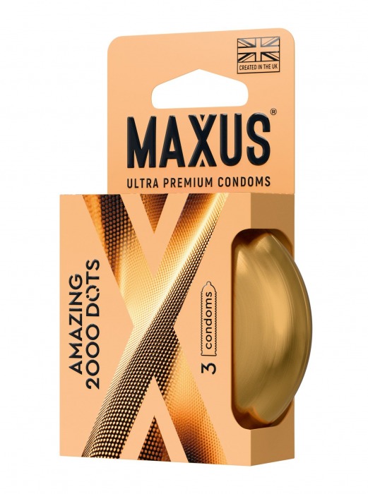 Точечные презервативы MAXUS 2000 Amazing Dots с железным кейсом - 3 шт. - Maxus - купить с доставкой в Камышине