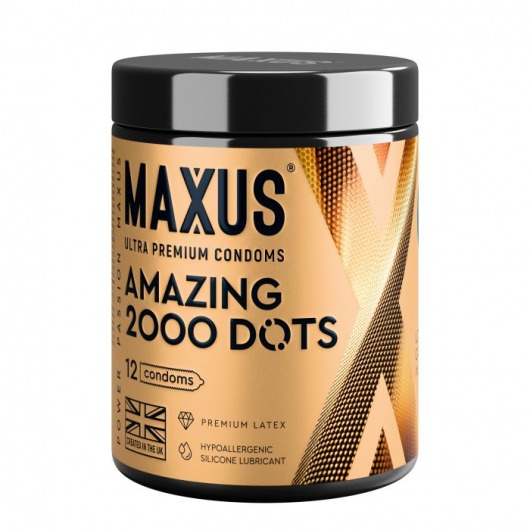 Точечные презервативы MAXUS 2000 Amazing Dots с железным кейсом - 12 шт. - Maxus - купить с доставкой в Камышине