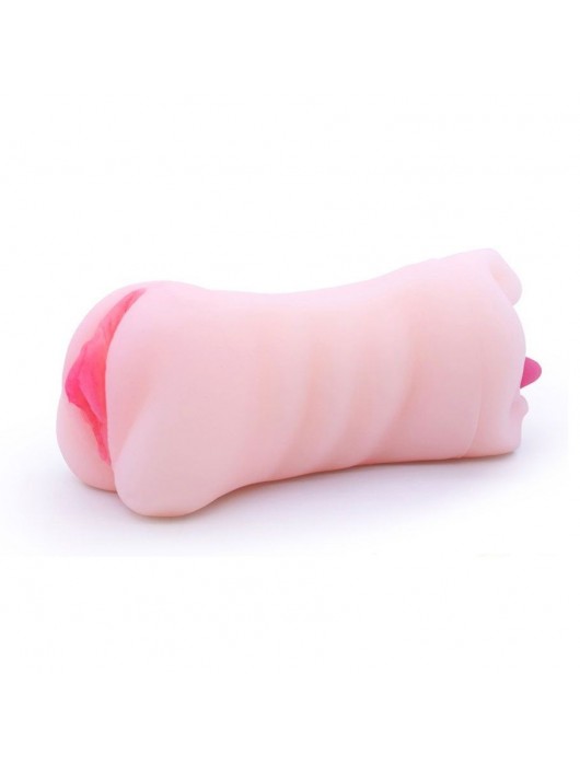 Телесный двусторонний мастурбатор - вагина и ротик - Boys of Toys - в Камышине купить с доставкой