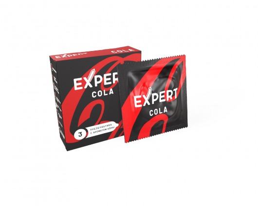 Презервативы с ароматом колы Expert Cola - 3 шт. - Expert - купить с доставкой в Камышине