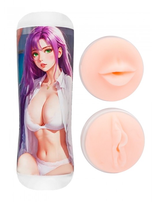 Двусторонний мастурбатор аниме - ротик и вагина - Tokyo Style - в Камышине купить с доставкой
