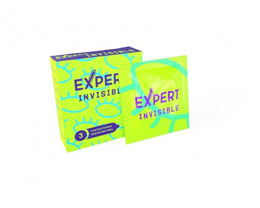 Ультратонкие презервативы Expert Invisible - 3 шт. - Expert - купить с доставкой в Камышине