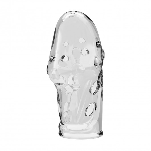 Прозрачная насадка на пенис Booker - 8 см. - Baile - в Камышине купить с доставкой
