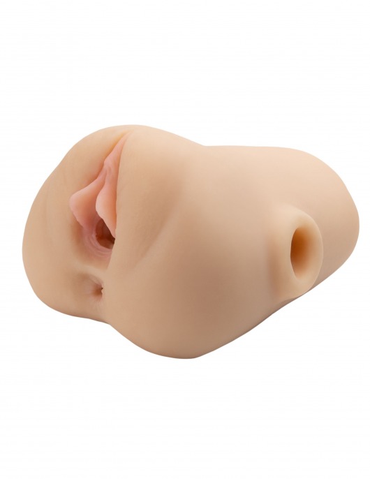 Телесный мастурбатор с вибрацией Double Pounder Vibrating Squeeze Stroker - Pipedream - в Камышине купить с доставкой