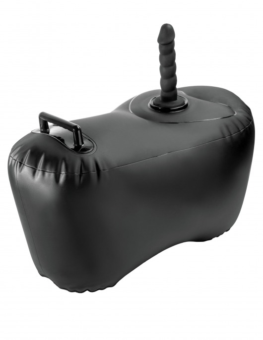 Черное надувное кресло с платформой для фиксации дилдо Body Dock Inflatable Love Seat - Pipedream - купить с доставкой в Камышине