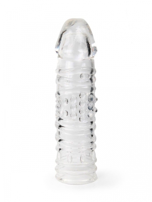 Прозрачная закрытая насадка на пенис - 17 см. - Sex Expert - в Камышине купить с доставкой