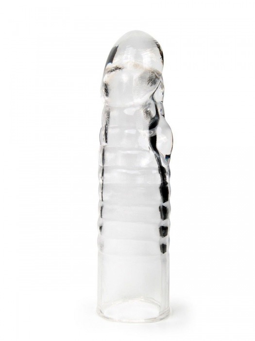Прозрачная закрытая насадка на член - 15 см. - Sex Expert - в Камышине купить с доставкой
