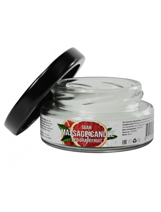 Массажная свеча «Красный грейпфрут» - 50 мл. - SGAN - купить с доставкой в Камышине