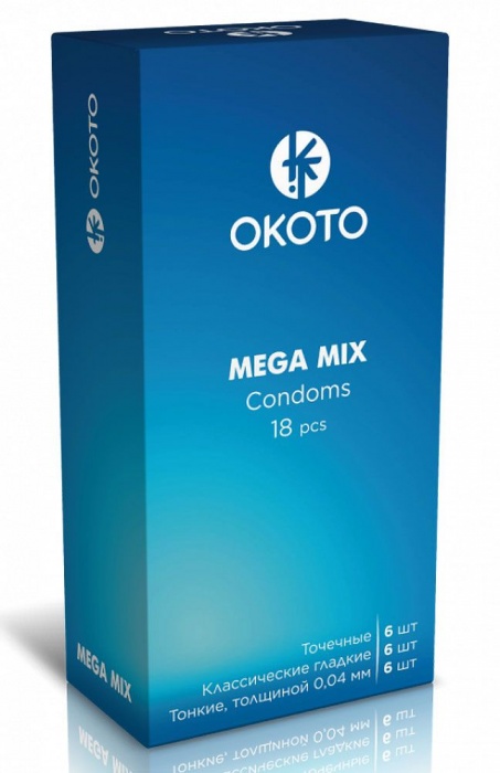 Презервативы OKOTO Mega Mix - 18 шт. - Sitabella - купить с доставкой в Камышине