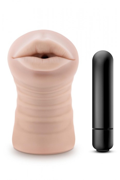 Телесный мастурбатор-ротик Nicole Vibrating Masturbator - Blush Novelties - в Камышине купить с доставкой