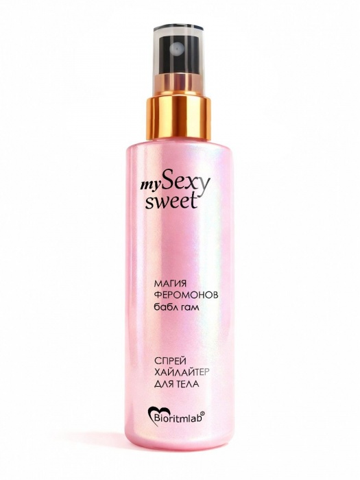 Спрей хайлайтер для тела Sexy Sweet с ароматом бабл-гам, шиммером и феромонами - 200 мл. -  - Магазин феромонов в Камышине