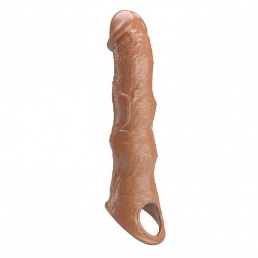 Карамельный фаллоудлинитель с 3 вставками - 28 см. - Baile - в Камышине купить с доставкой