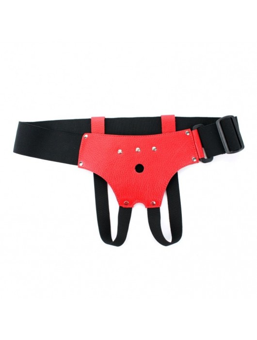 Красные трусики со штырьком для насадки - БДСМ Арсенал - купить с доставкой в Камышине
