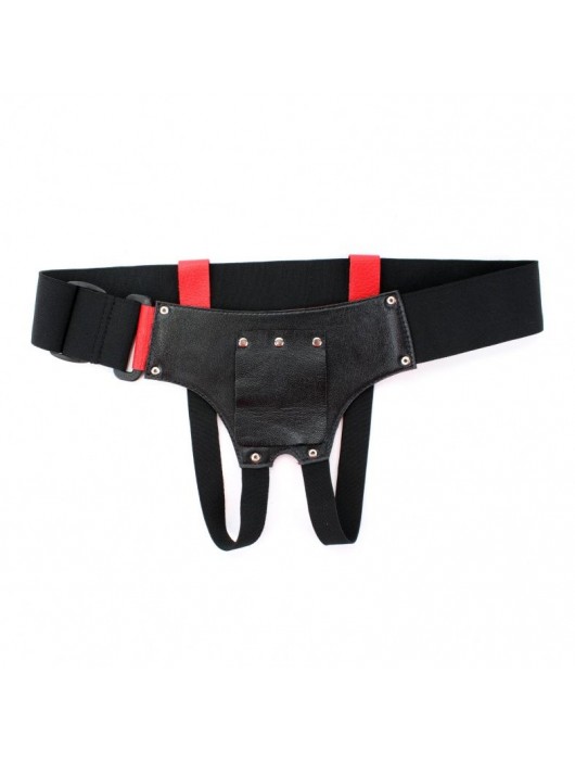 Красные трусики со штырьком для насадки - БДСМ Арсенал - купить с доставкой в Камышине