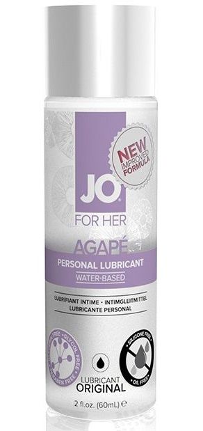 Лубрикант на водной основе для женщин JO AGAPE LUBRICANT ORIGINAL - 60 мл. - System JO - купить с доставкой в Камышине