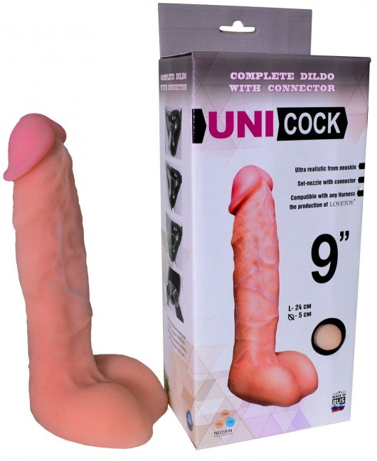 Фаллическая насадка Харнесс UNICOCK 9  - 24 см. - LOVETOY (А-Полимер) - купить с доставкой в Камышине