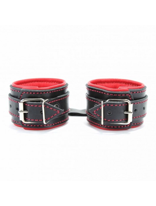 Оковы на ноги с красным подкладом - БДСМ Арсенал - купить с доставкой в Камышине