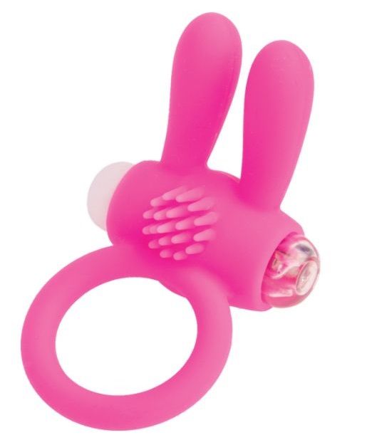 Розовое эрекционное виброкольцо A-toys с ушками - A-toys - в Камышине купить с доставкой