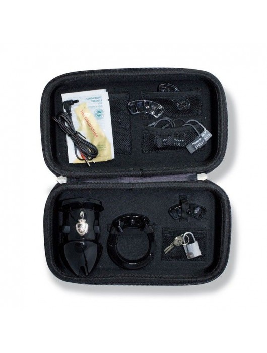 Пояс верности с электростимуляцией Mystim Pubic Enemy No1 Black Edition - MyStim - купить с доставкой в Камышине